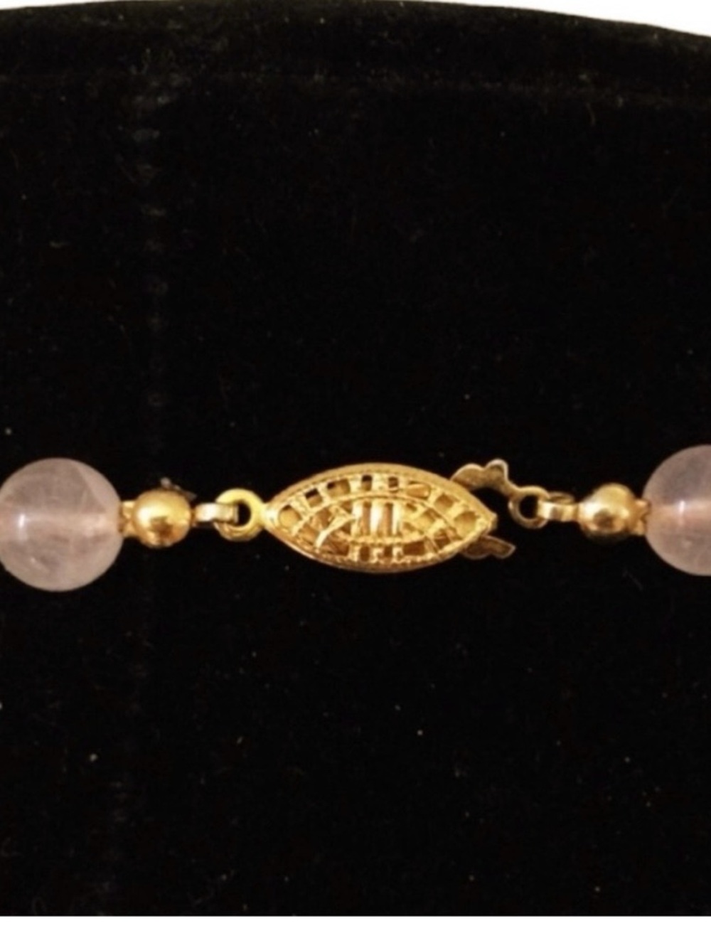 Vintage Rose Quartz, Glass & Chinese Export Cloisonné Beaded Necklace - Picture 4 of 7